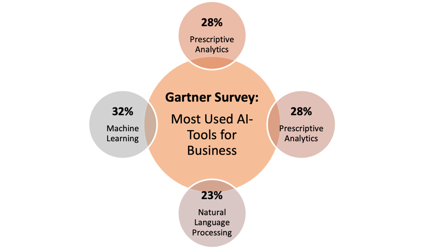 Gartner Study: Most Used AI Tools for Business Graphic